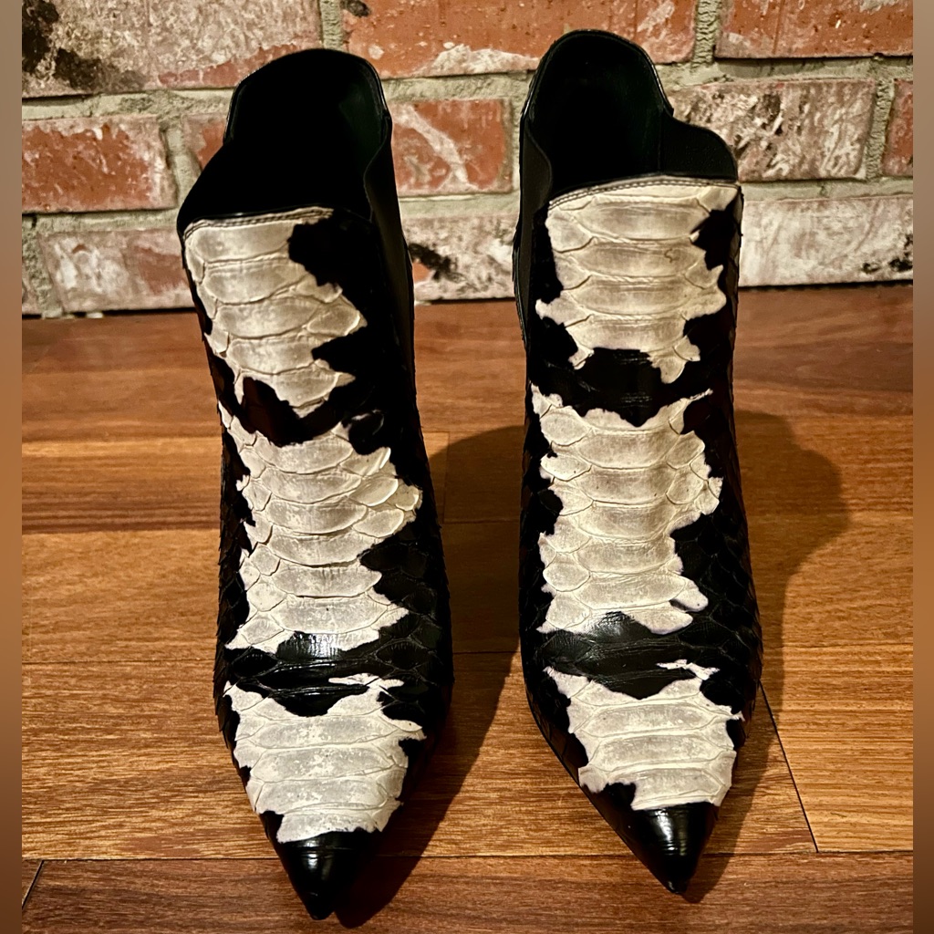 New Saint Laurent Python Booties